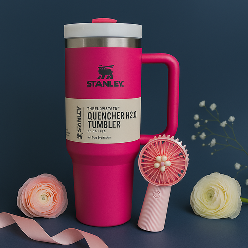 Bold Berry Tumbler and Fan Combo