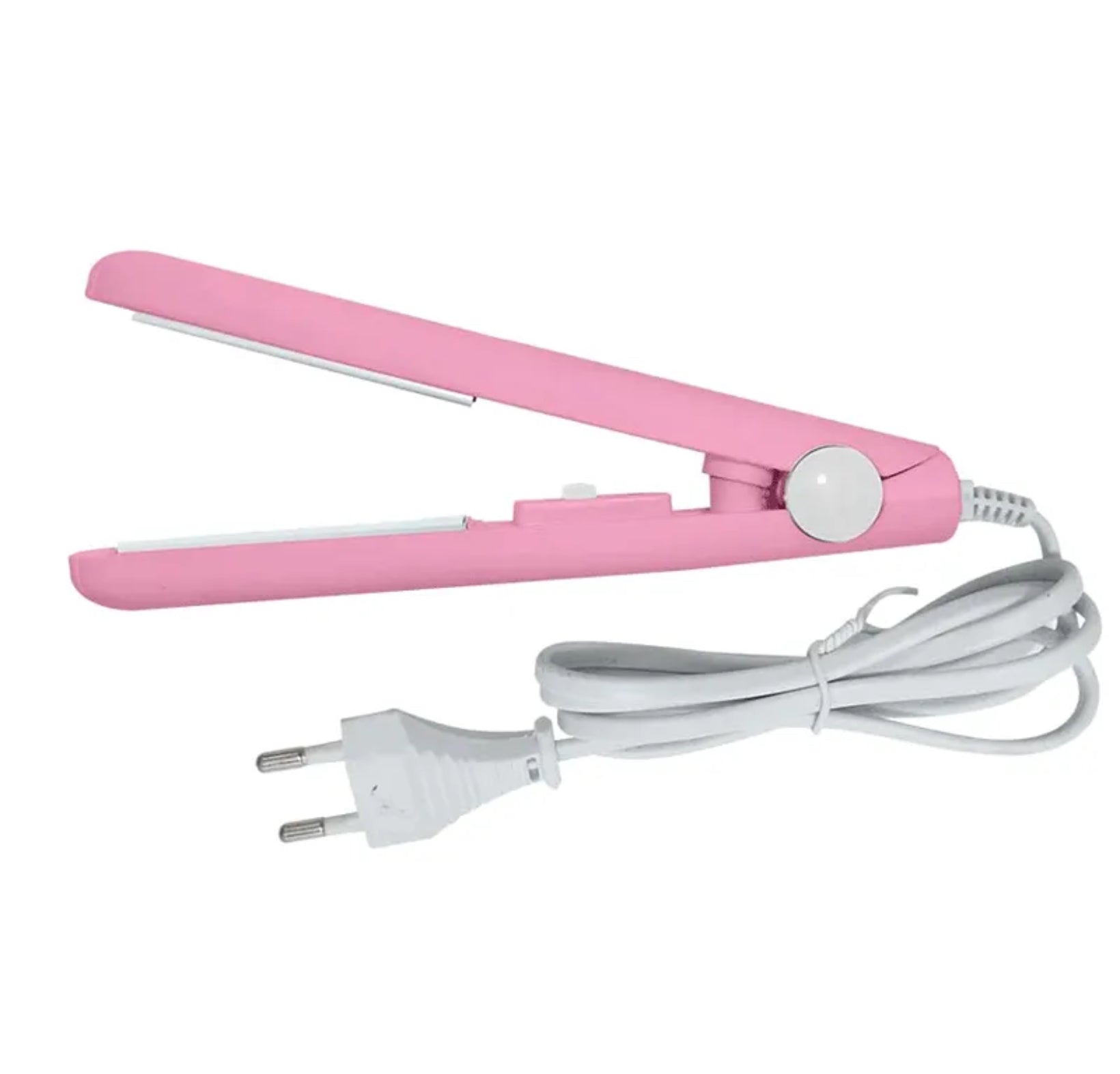 Pink mini hair straightener