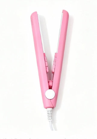 Pink mini hair straightener