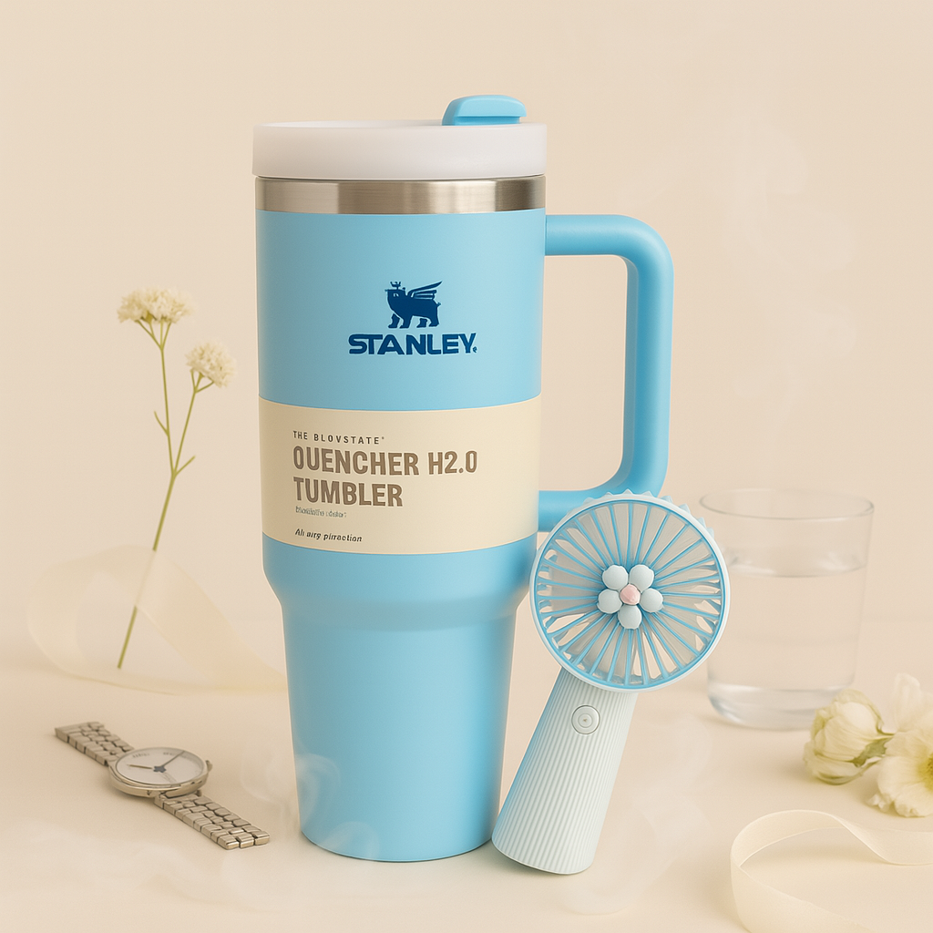 Sky Chill Tumbler and Fan Combo