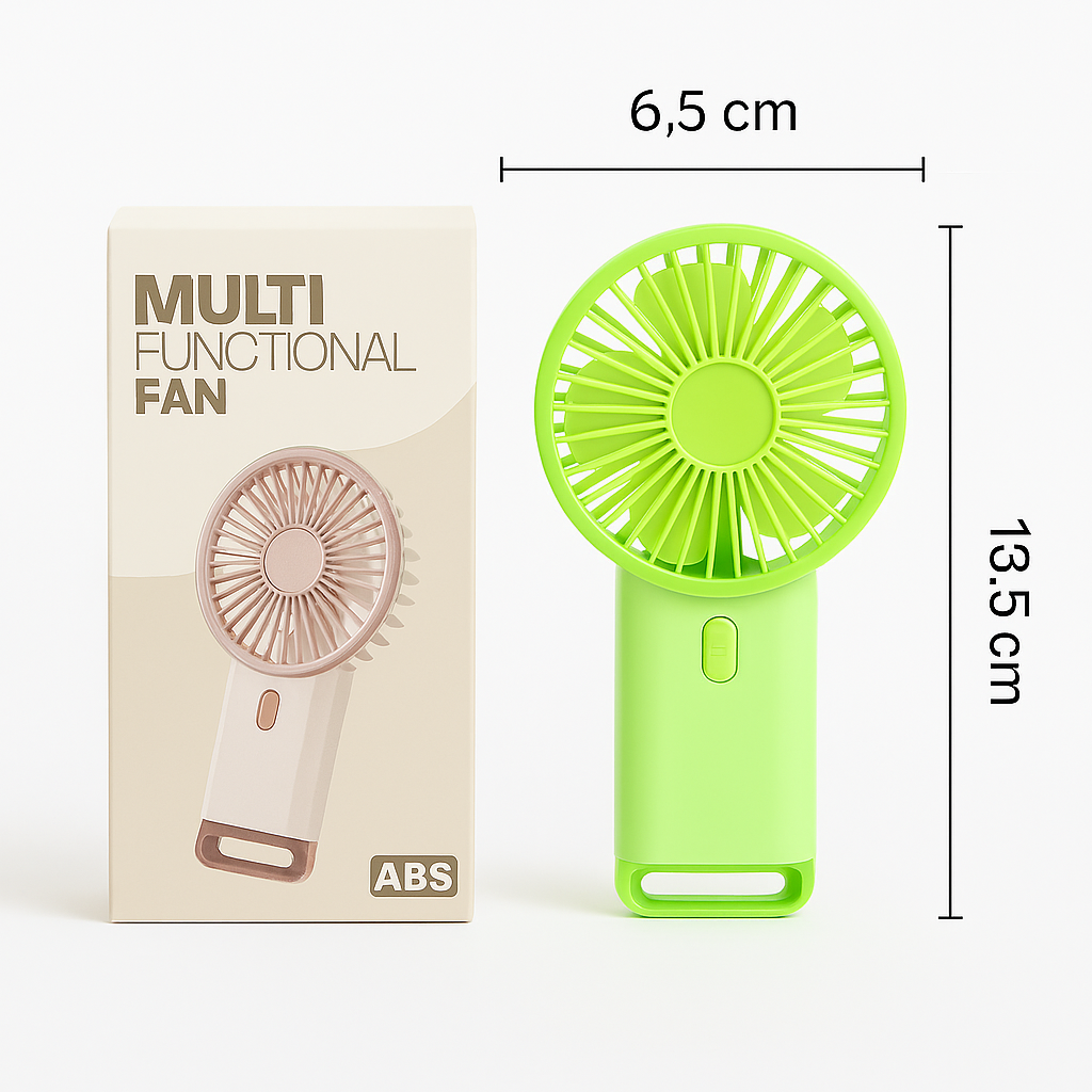 Green Rechargeable Handheld Fan