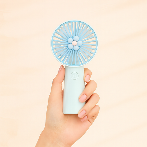 Blue Rechargeable Handheld Fan