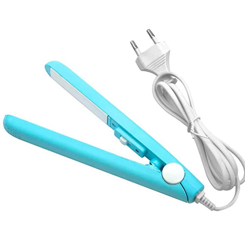 Blue mini hair straightener