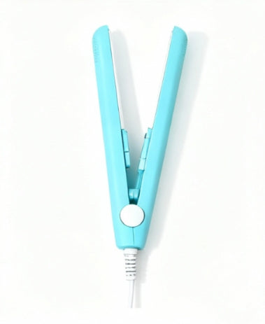 Blue mini hair straightener